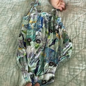 Posh peanut trash truck bubble romper